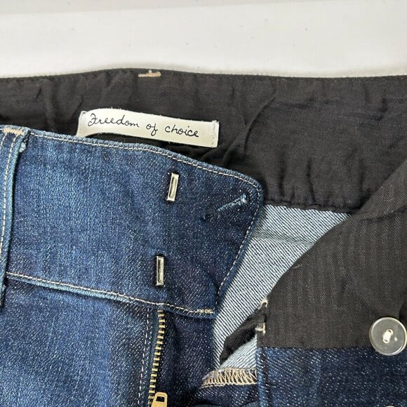 Freedom of Choice Jeans Womens Size 4 Blue Denim Wide Leg Bootcut Stretch FOC - Picture 6 of 15